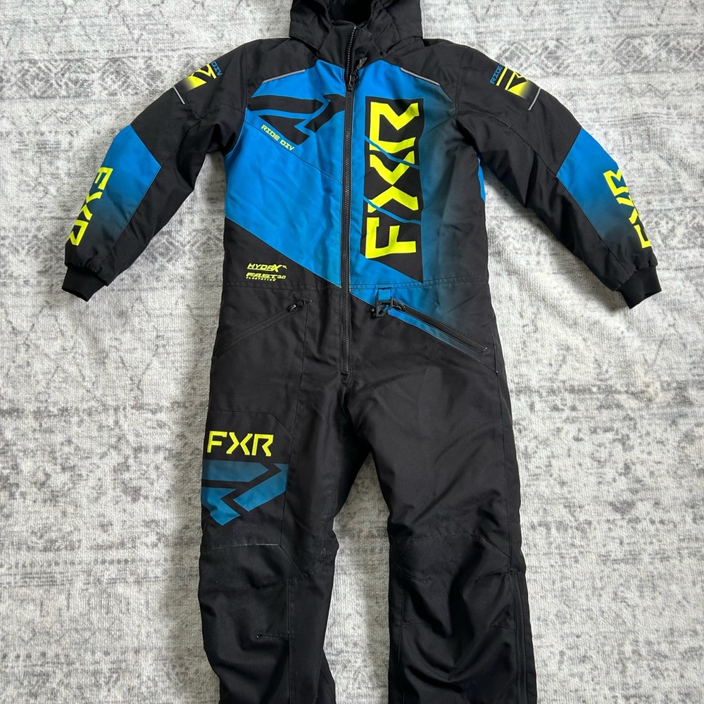 FXR Black and Blue Snowmobile Suit